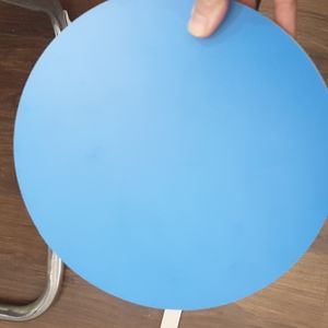 Blue round wooden frame decorative wall hanging